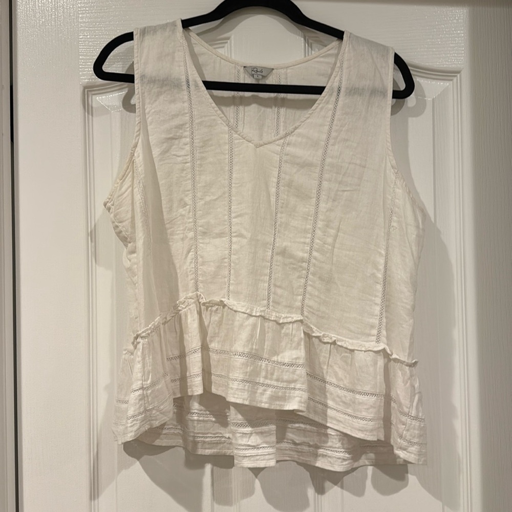 Rails White Linen Blouse